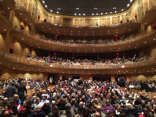 The Strathmore audience filling the hall before the Unity Group concert